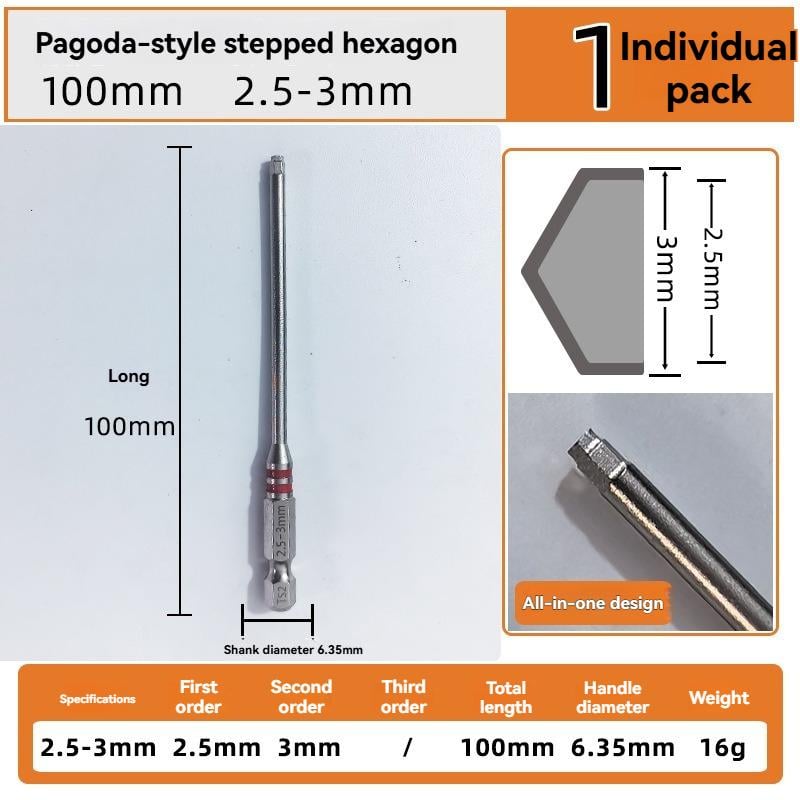 🔧 Sada imbusových skrutkovacích bitov Pagoda všetko v jednom (6 ks)