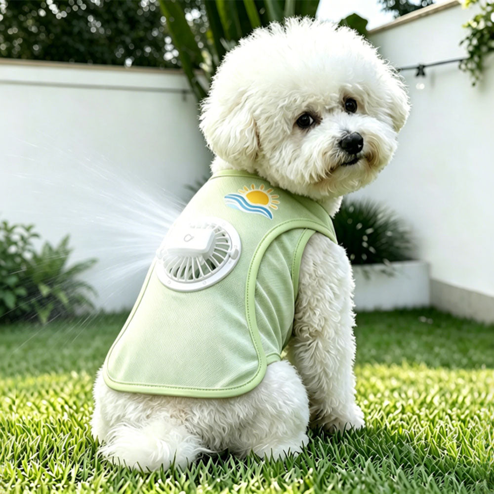Nabíjateľná chladiaca vesta pre psov s odnímateľným ventilátorom