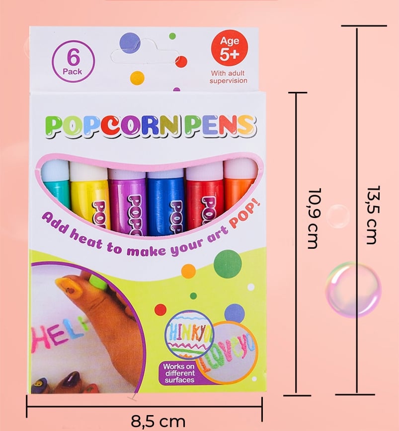 🎁Pozrite sa, aké úžasné sú ich kresby! 🎁6 pier v krabici - Puffy Magic Pens