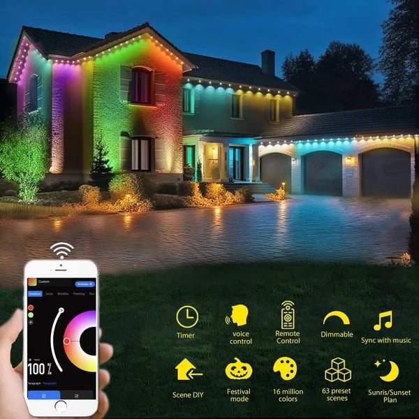 ⏰Vianočný výpredaj 49% ZĽAVA🌈 Inteligentná dúhová vonkajšia LED lampa Eternal