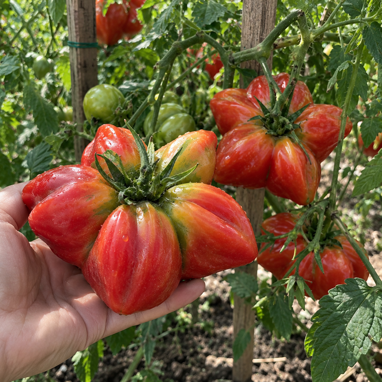 ⭐ A ritka, óriás „Starburst” paradicsom magjai – egyedi, ötágú csillag alakú paradicsomok