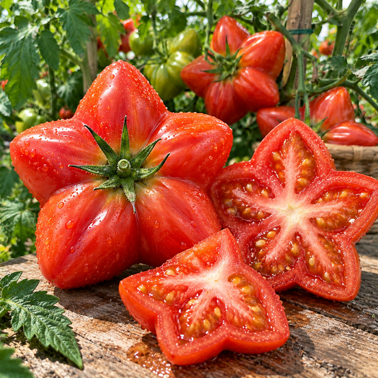⭐ A ritka, óriás „Starburst” paradicsom magjai – egyedi, ötágú csillag alakú paradicsomok