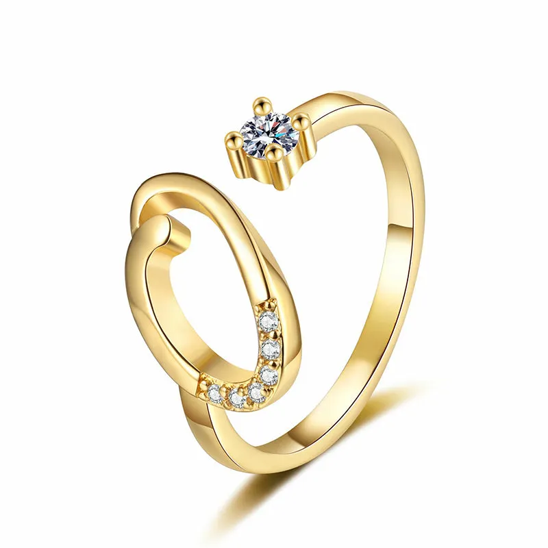 ⏳Időben korlátozott kedvezmény 50%⏰Állítható csillámos gyűrű kezdőbetűkkel nőknek💍