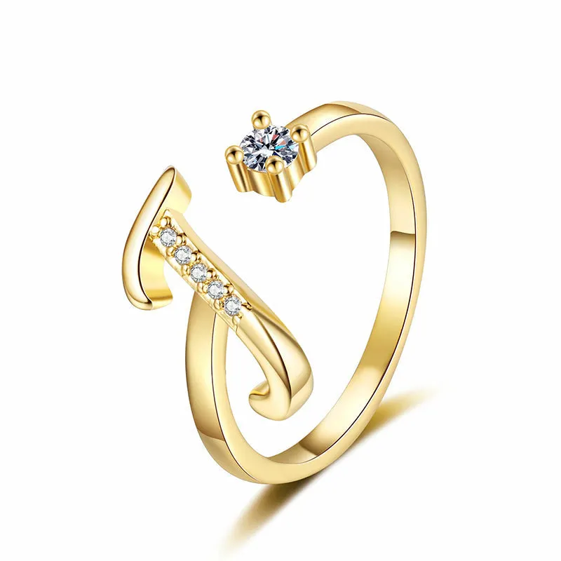 ⏳Időben korlátozott kedvezmény 50%⏰Állítható csillámos gyűrű kezdőbetűkkel nőknek💍
