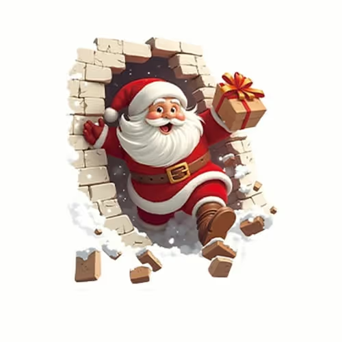 😍Nálepka na stenu so Santa Clausom