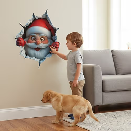 😍Nálepka na stenu so Santa Clausom
