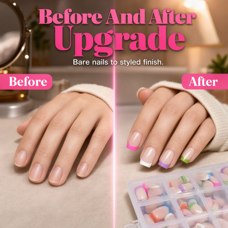 💅Kúpte 2 a získajte 1 zadarmo✨Farebné nalepovacie nechty