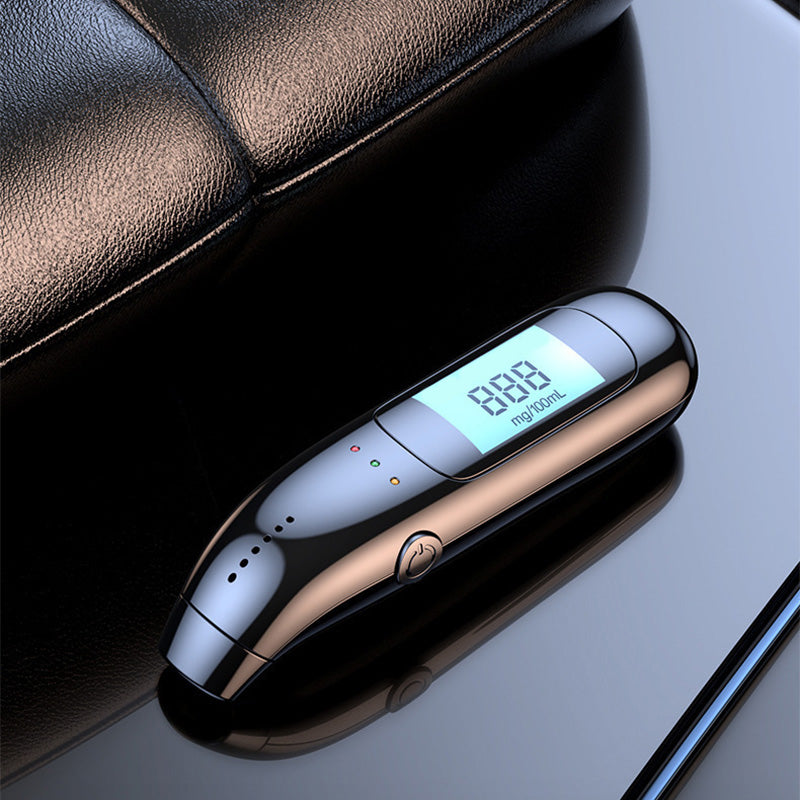 🚗Vysoko presný nabíjateľný dychový analyzátor s USB | Prenosný alkoholtester s LCD displejom