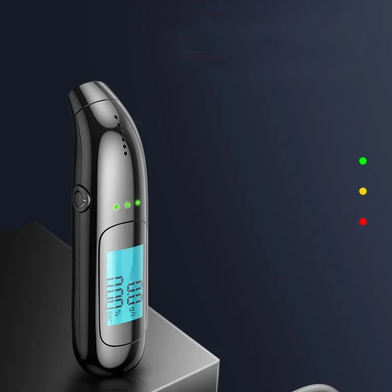 🚗Vysoko presný nabíjateľný dychový analyzátor s USB | Prenosný alkoholtester s LCD displejom