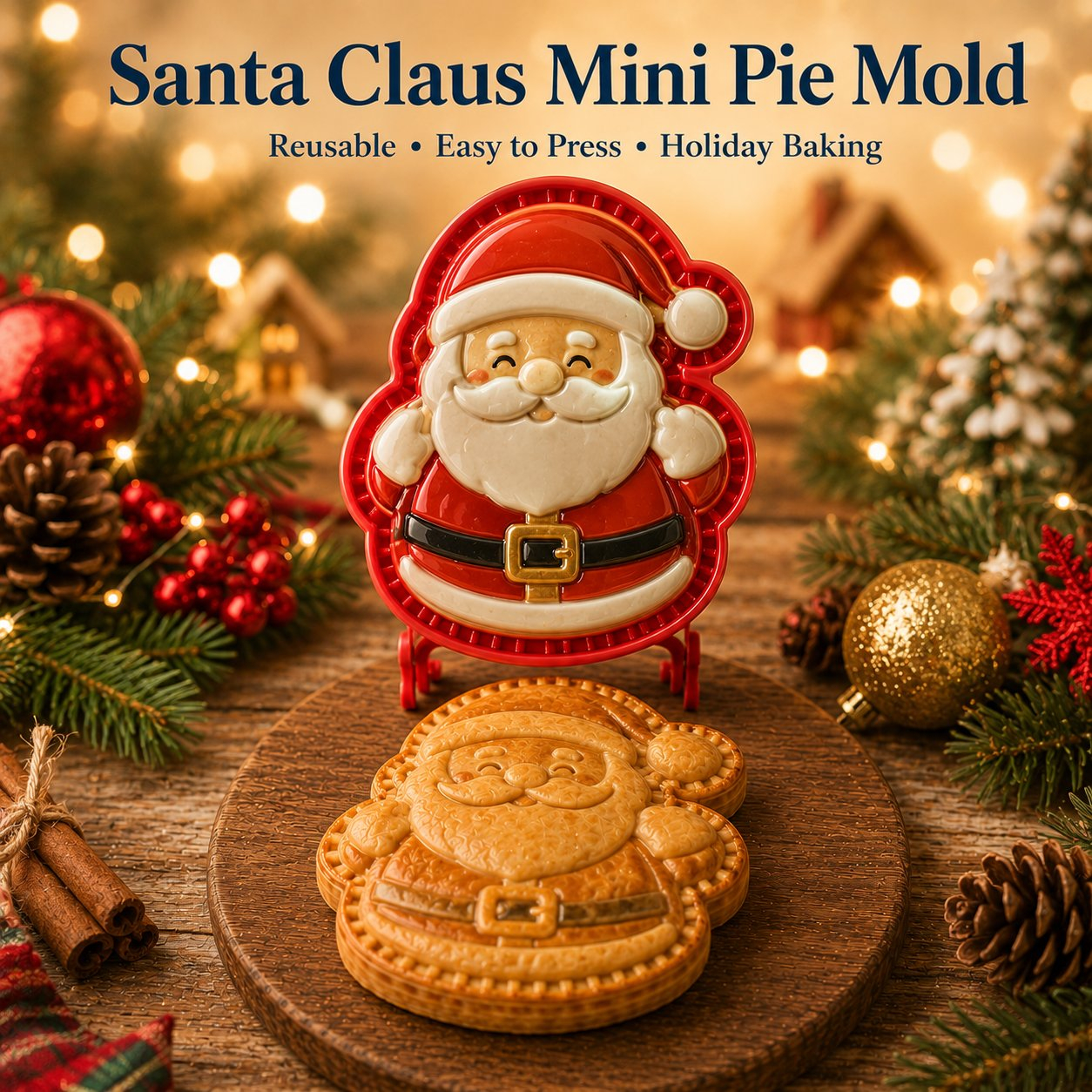 🎄9-Design Christmas Mini Pie Mold Collection🥧✨