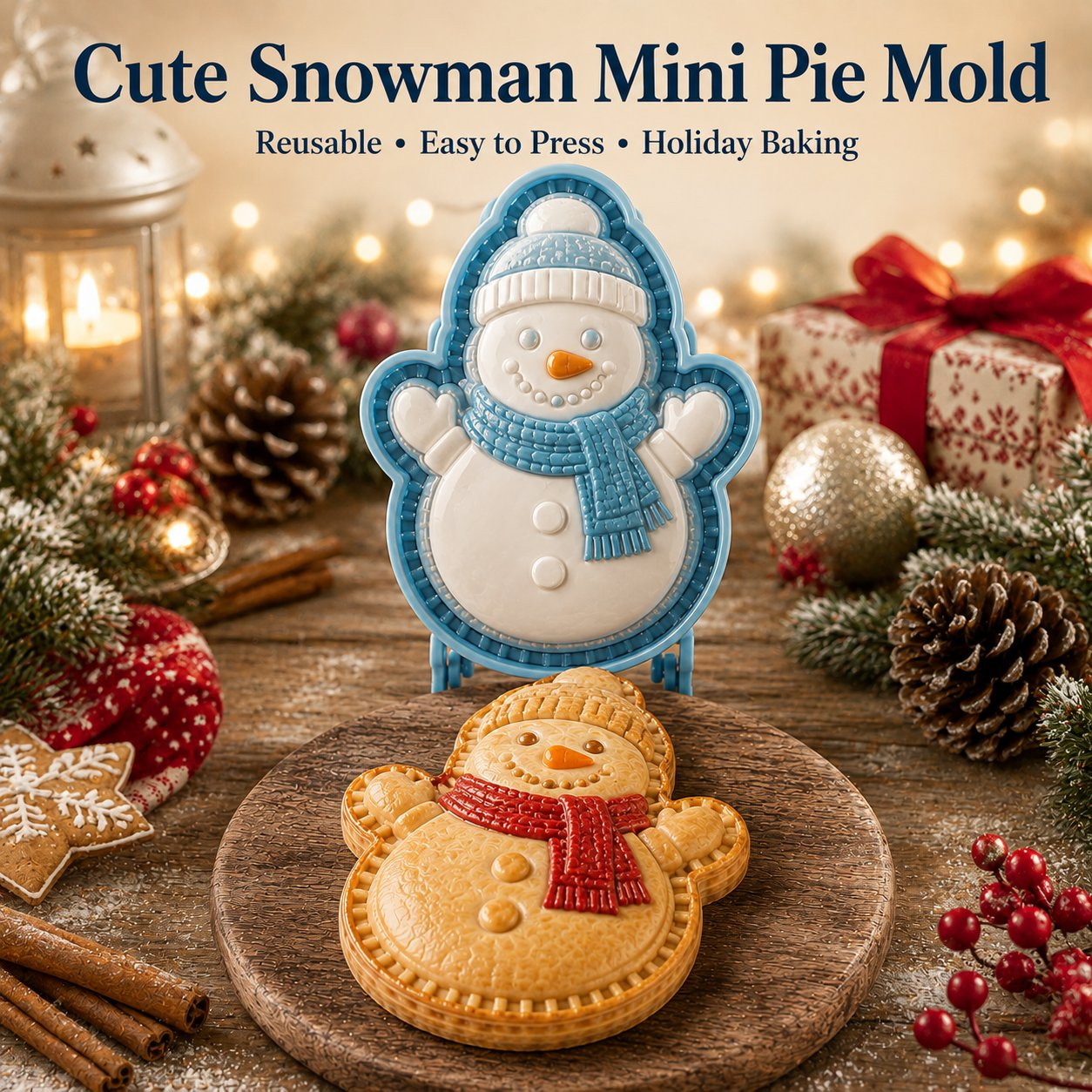 🎄9-Design Christmas Mini Pie Mold Collection🥧✨