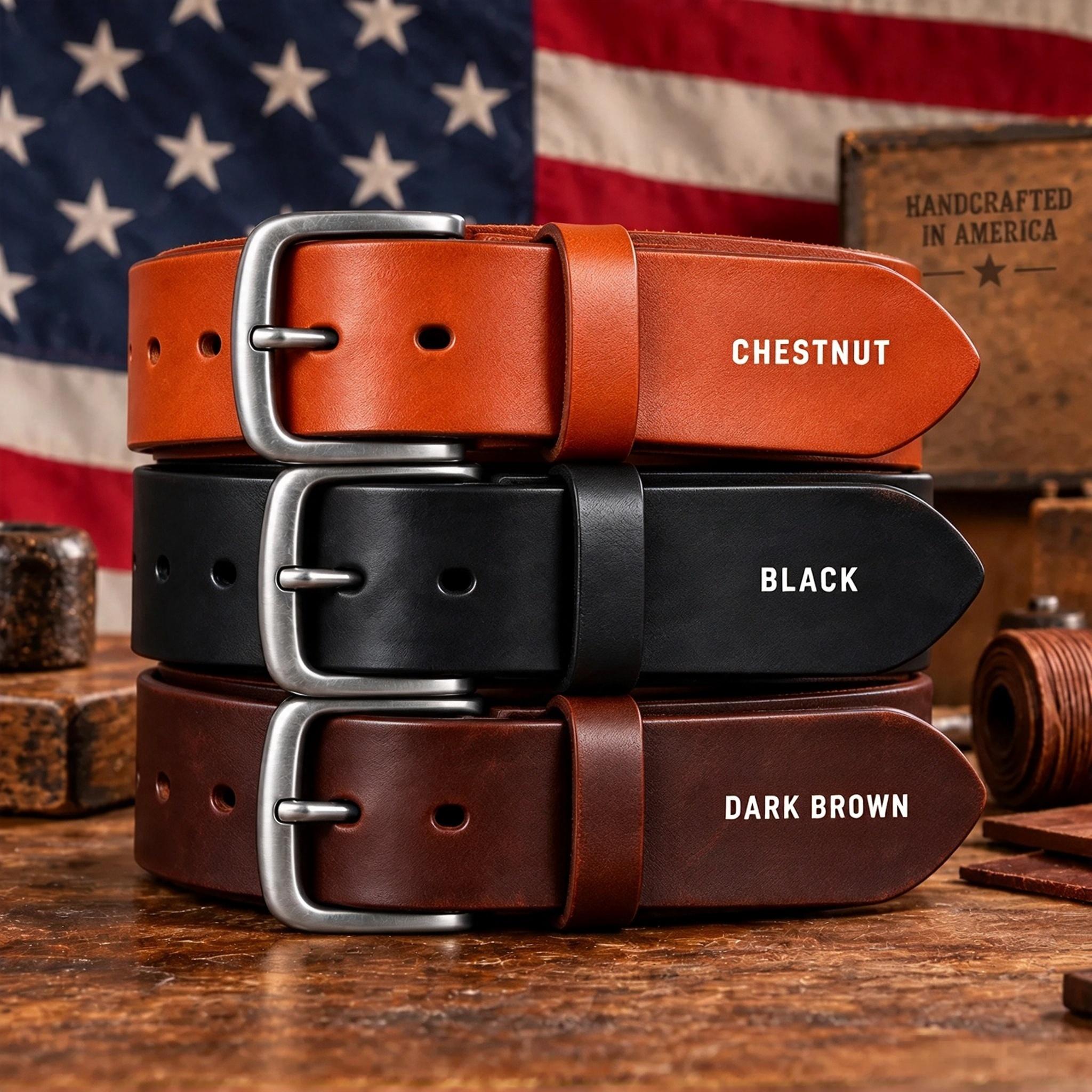 🔥 100% Handmade Full-Grain Buffalo Leather Belt – Built to Last