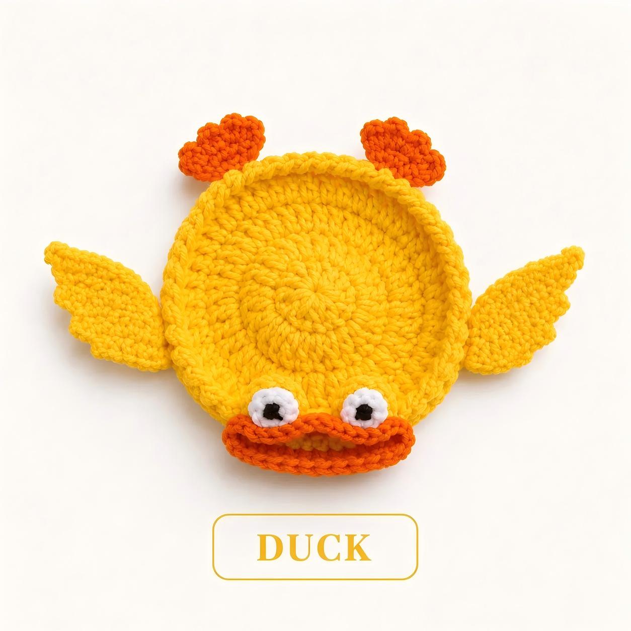 ✨Cute Hand-Crocheted Animal Coaster – Absorbent Desk & Table Protector🐾