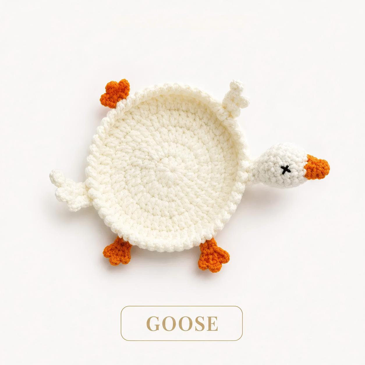 ✨Cute Hand-Crocheted Animal Coaster – Absorbent Desk & Table Protector🐾