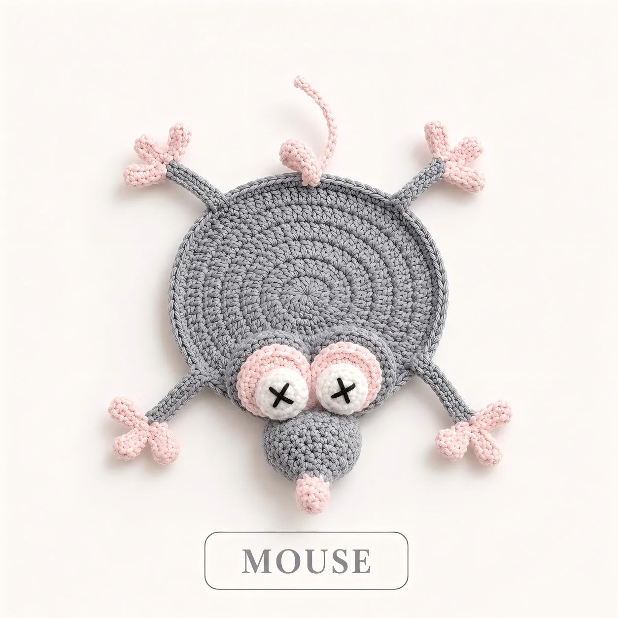 ✨Cute Hand-Crocheted Animal Coaster – Absorbent Desk & Table Protector🐾