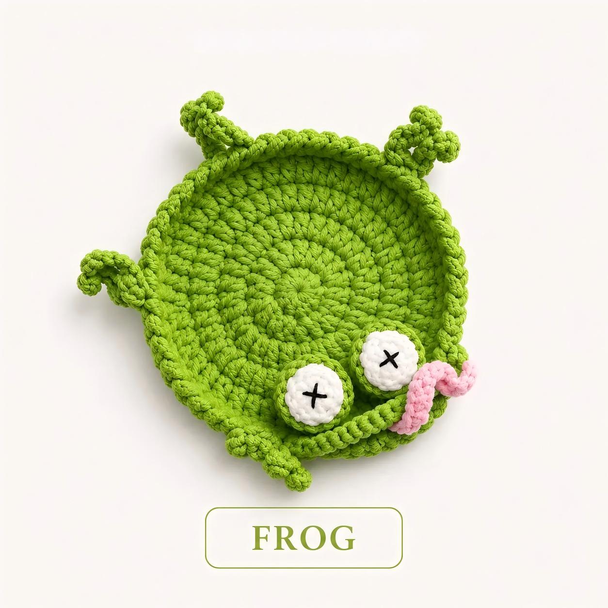 ✨Cute Hand-Crocheted Animal Coaster – Absorbent Desk & Table Protector🐾