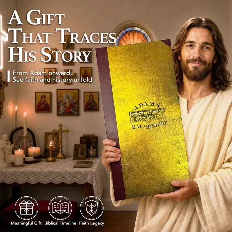 📜Adams' Time Chart: Vintage Hardcover World History Timeline Map Book📚