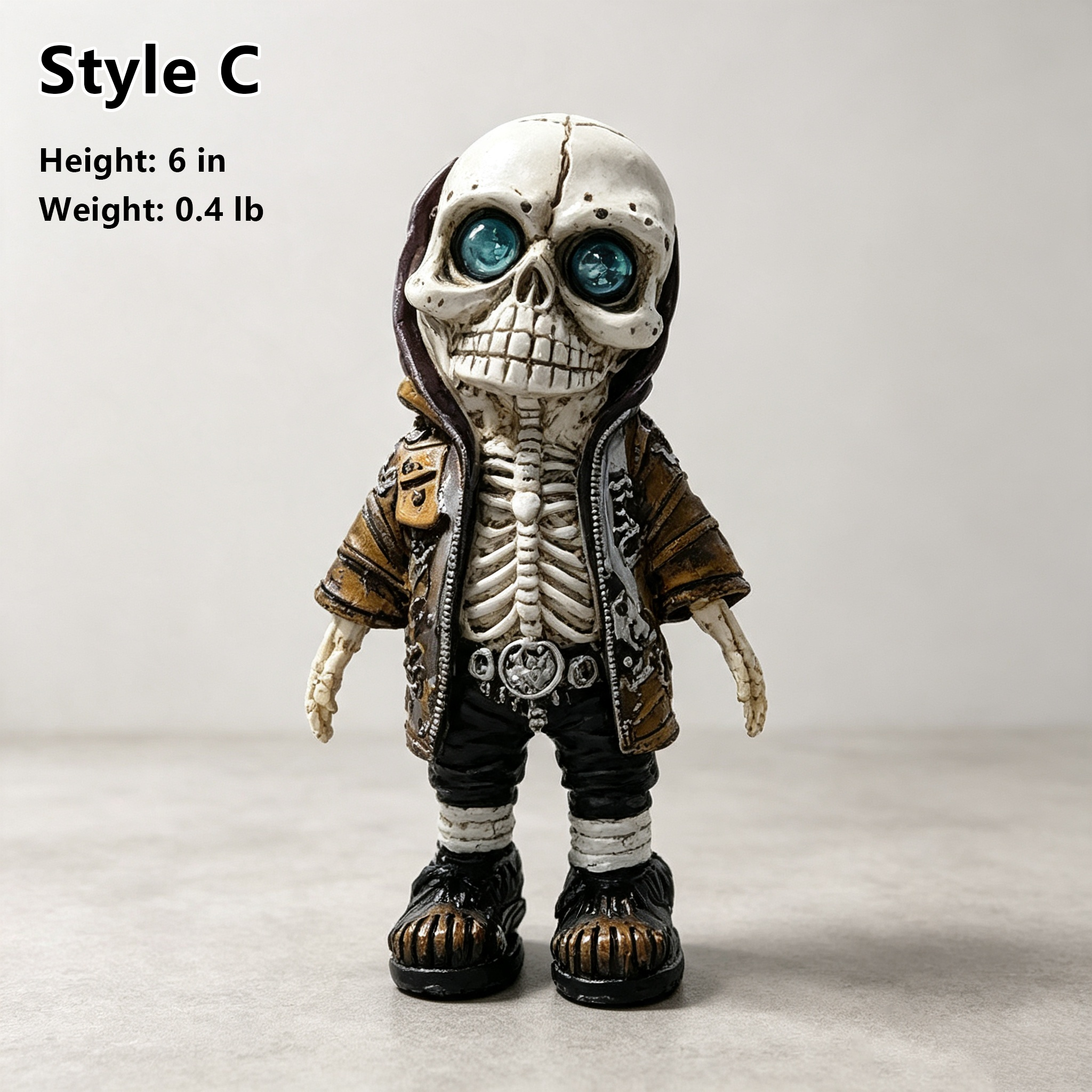 💀Gothic Punk Streetwear Skull Statue for Home Desk Party Halloween Decor