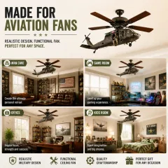 🔥 LAST DAY 50% OFF-🚁 Helicopter Ceiling Fan Decoration – Flying Aviation Display