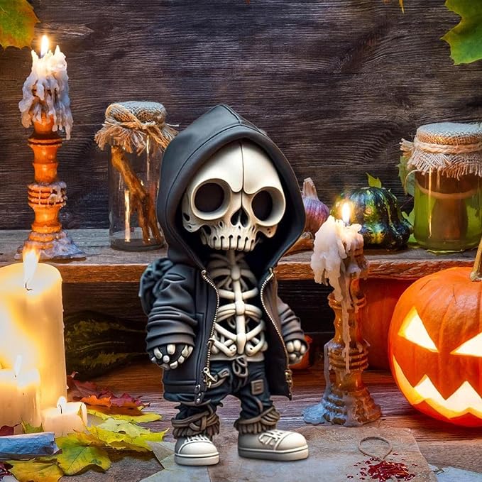 💀Gothic Punk Streetwear Skull Statue for Home Desk Party Halloween Decor