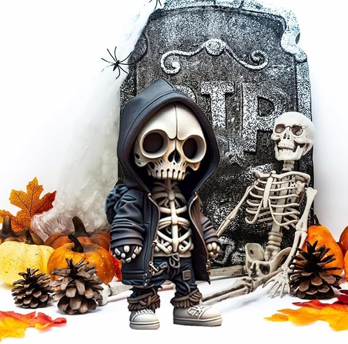 💀Gothic Punk Streetwear Skull Statue for Home Desk Party Halloween Decor
