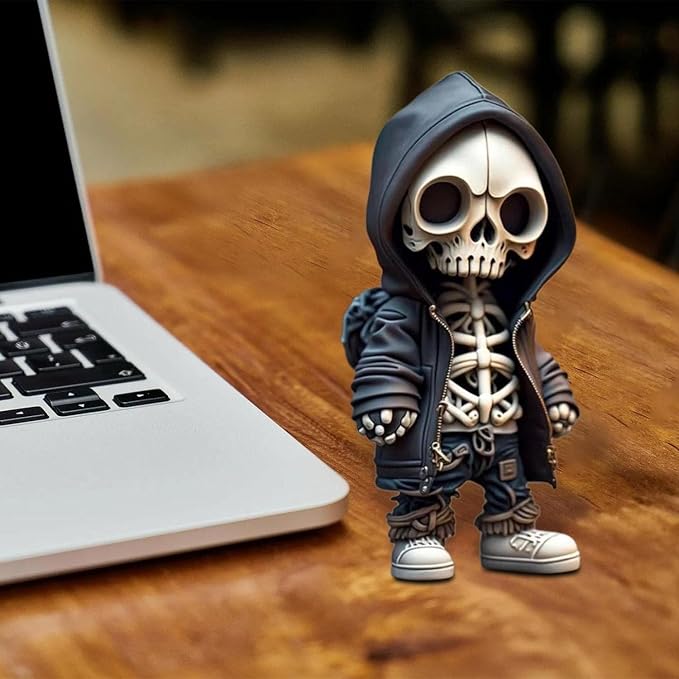 💀Gothic Punk Streetwear Skull Statue for Home Desk Party Halloween Decor