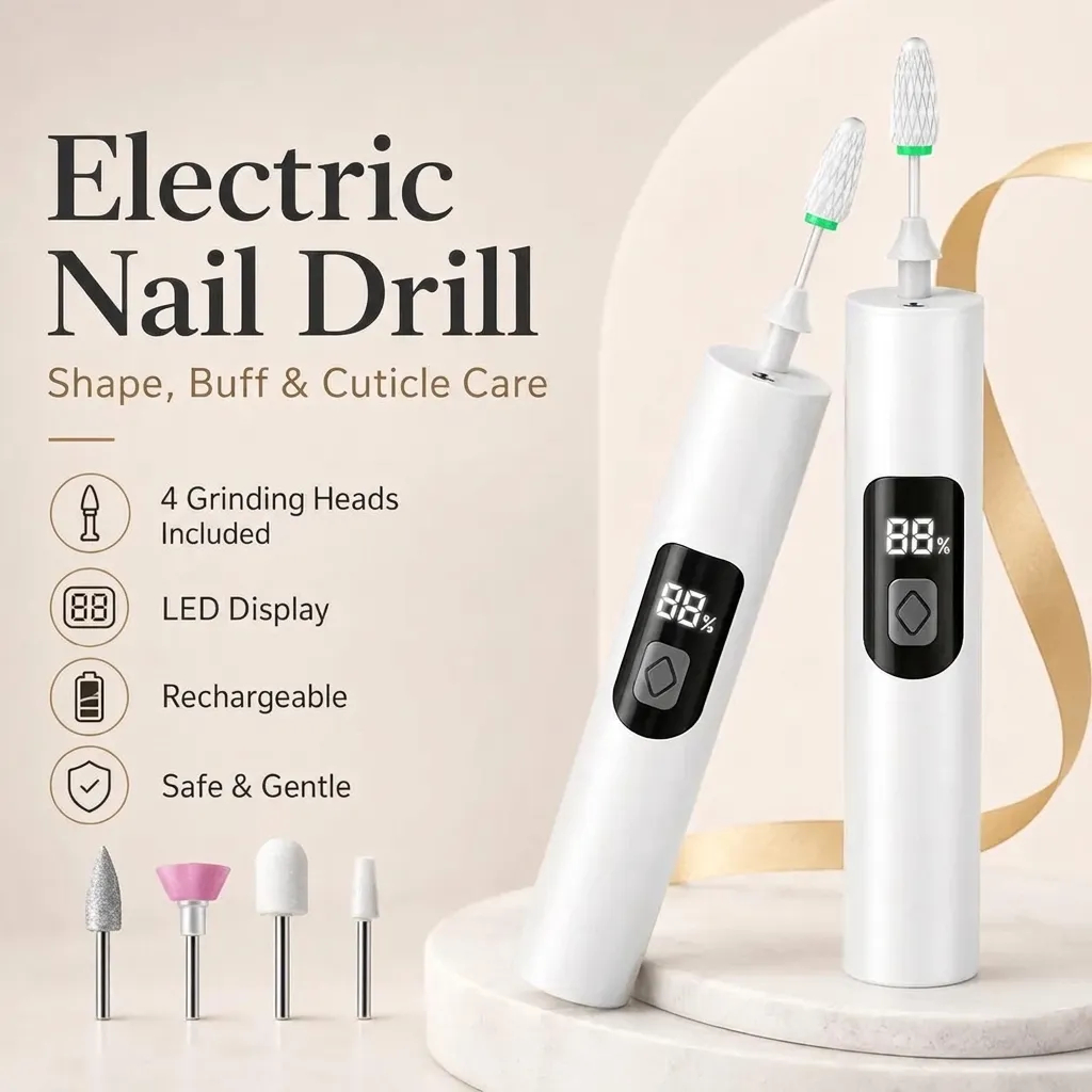 Compact electric nail grinder