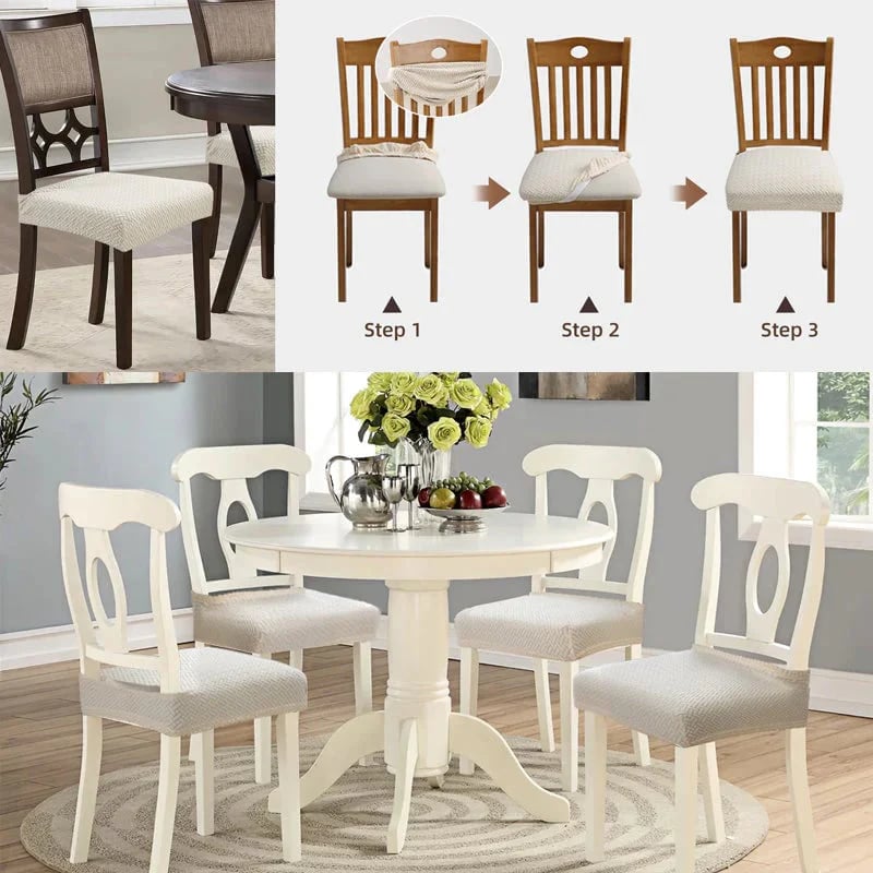 🎅🔥 Waterproof Jacquard Chair Covers! Durable, Stylish & Easy-Clean ✨