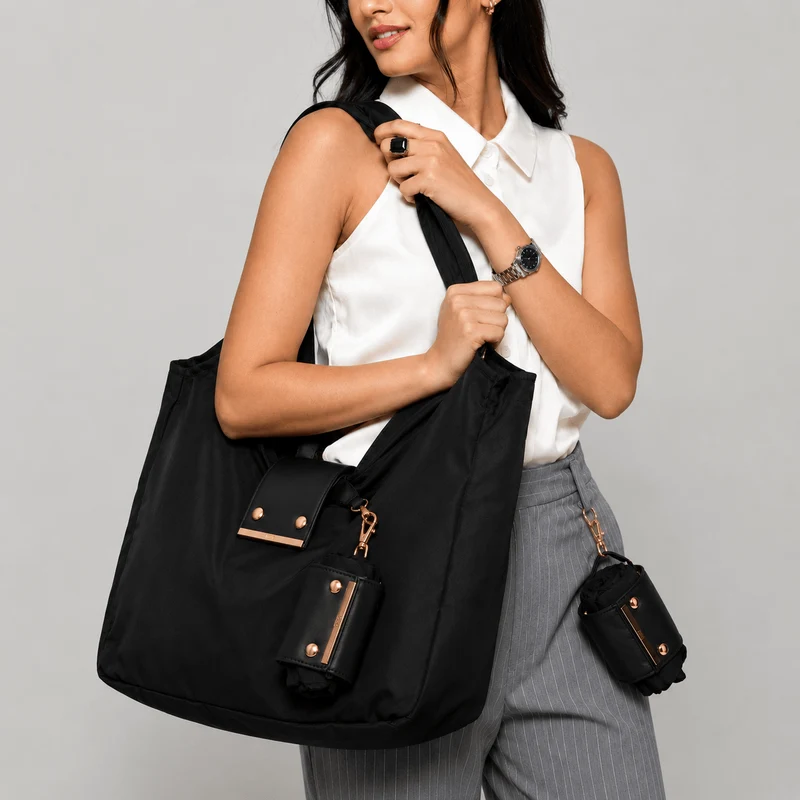 Foldable Keychain Tote Bag for Shopping & Travel