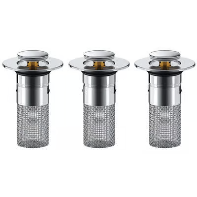Bathroom Sink Drain Strainer Pop Up Sink Hair Catcher 3.15 Inch Removable Stainless Steel Filter Basket Sink Stopper Replacement Anti Clog Drain Filter Wash Basin Debris Capture Tool for Bathroom
