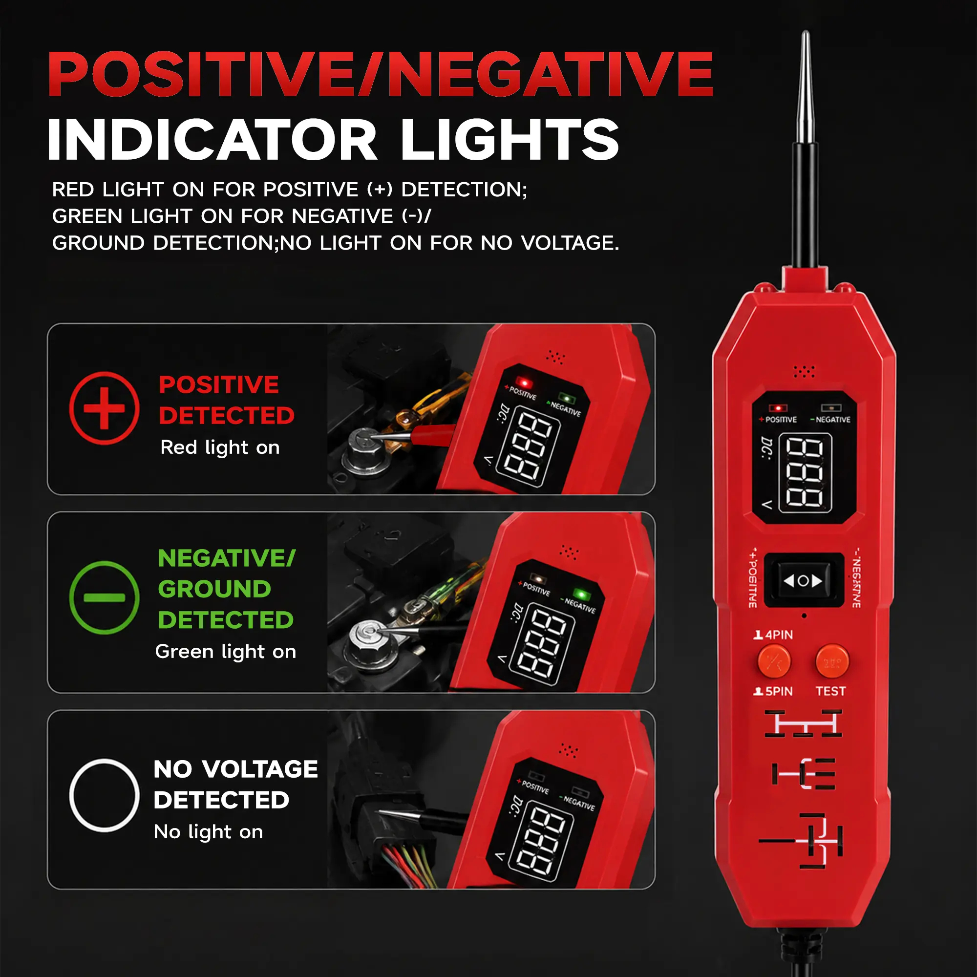 3.5-36V Automotive Circuit Tester with LED Light