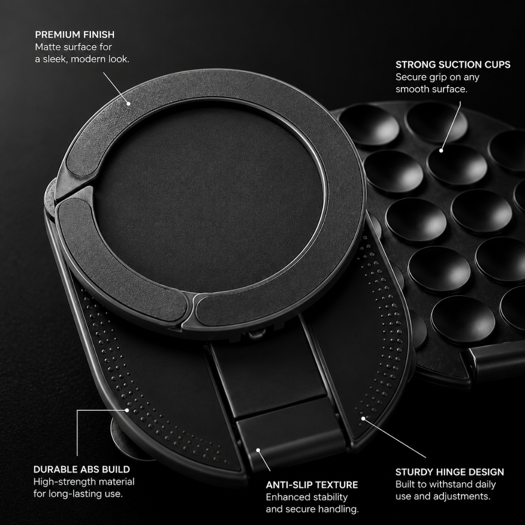 Compact Suction Magnetic Phone Mount