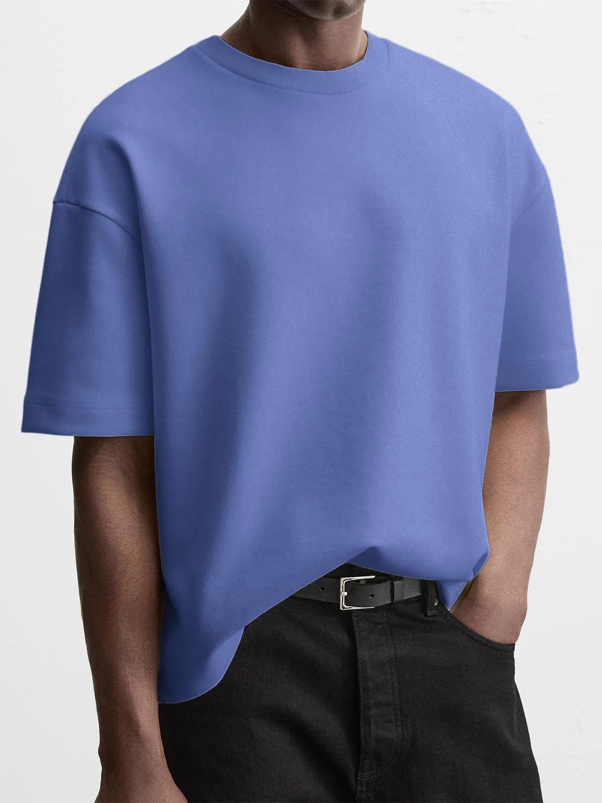 Men's Simple Casual Heavyweight Short-sleeved Crew Neck T-shirt