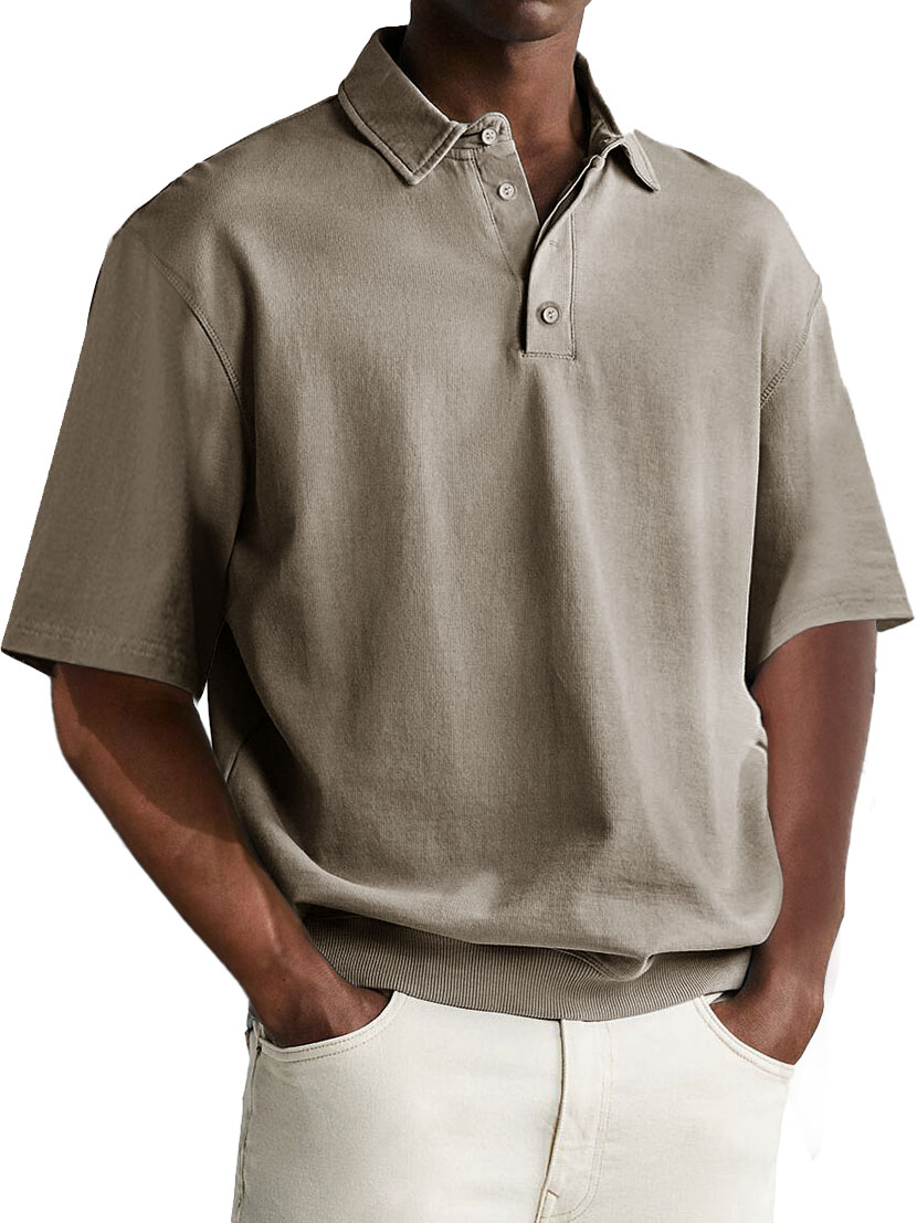Men's Fashion Comfortable And Casual Lapel Short-sleeved Polo Shirt