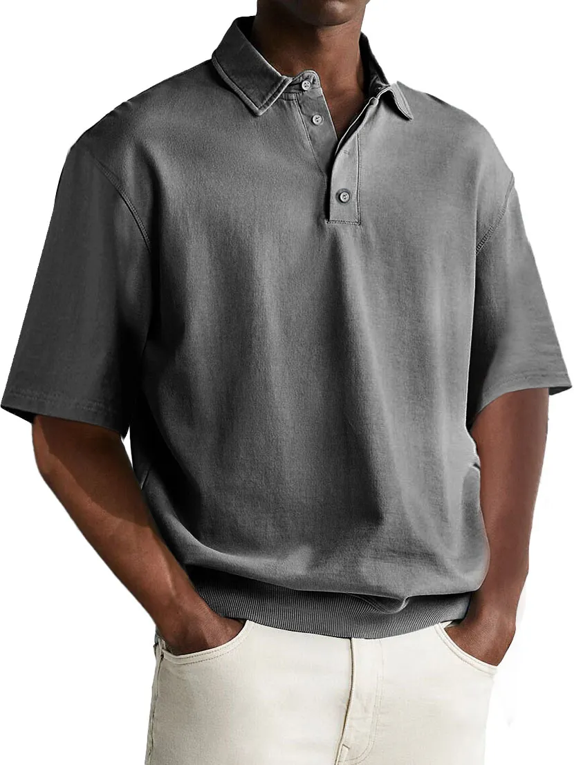 Men's Fashion Comfortable And Casual Lapel Short-sleeved Polo Shirt