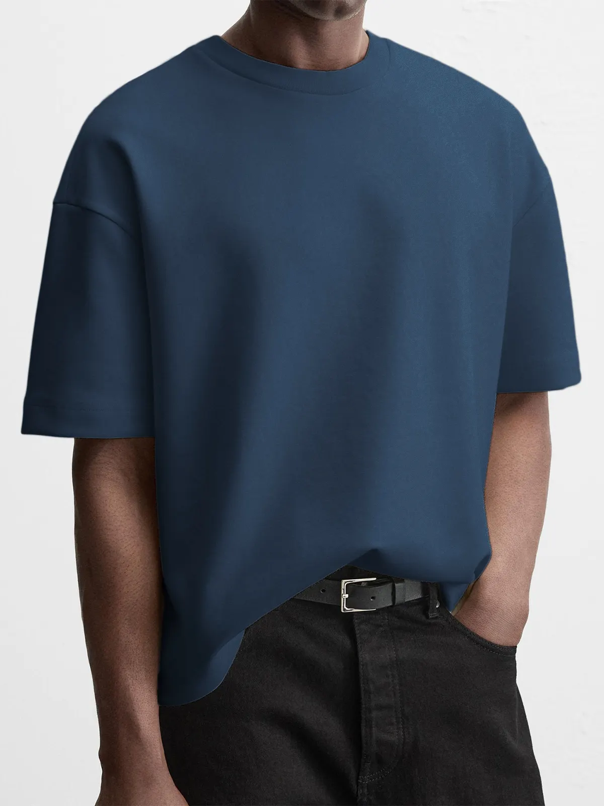 Men's Simple Casual Heavyweight Short-sleeved Crew Neck T-shirt