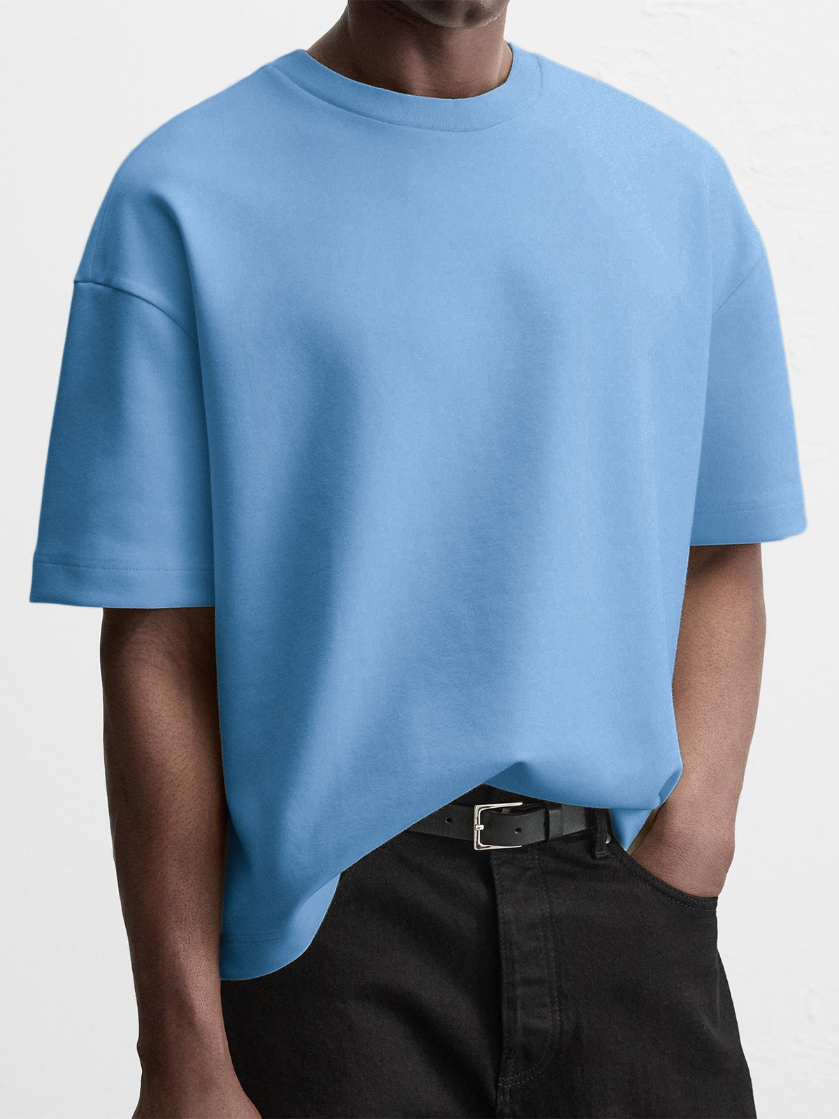 Men's Simple Casual Heavyweight Short-sleeved Crew Neck T-shirt