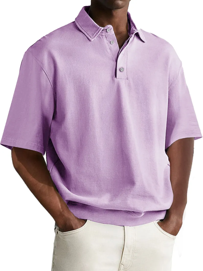 Men's Fashion Comfortable And Casual Lapel Short-sleeved Polo Shirt