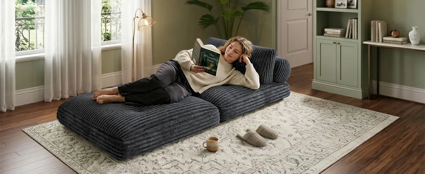 Folding sofa bed floor bed boneless couch chair bed corner chair couch bed