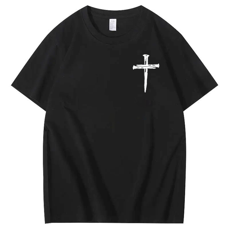 Jesus Paid It All Pattern Print Crew Neck T-Shirt