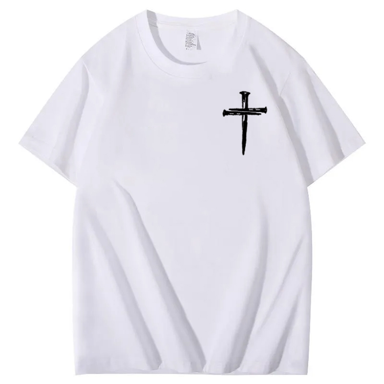Jesus Paid It All Pattern Print Crew Neck T-Shirt