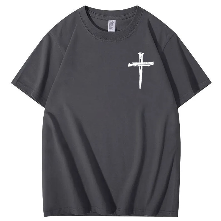 Jesus Paid It All Pattern Print Crew Neck T-Shirt