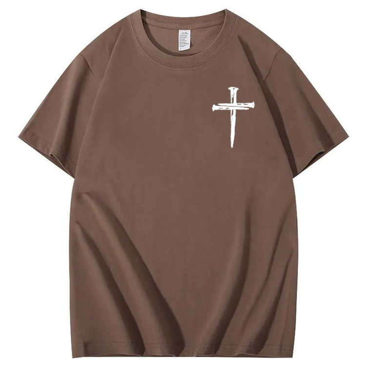 Jesus Paid It All Pattern Print Crew Neck T-Shirt