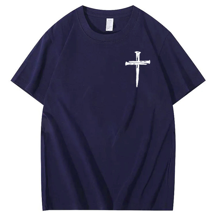 Jesus Paid It All Pattern Print Crew Neck T-Shirt