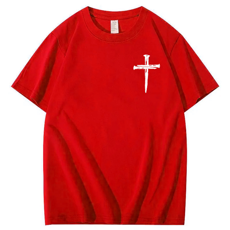 Jesus Paid It All Pattern Print Crew Neck T-Shirt