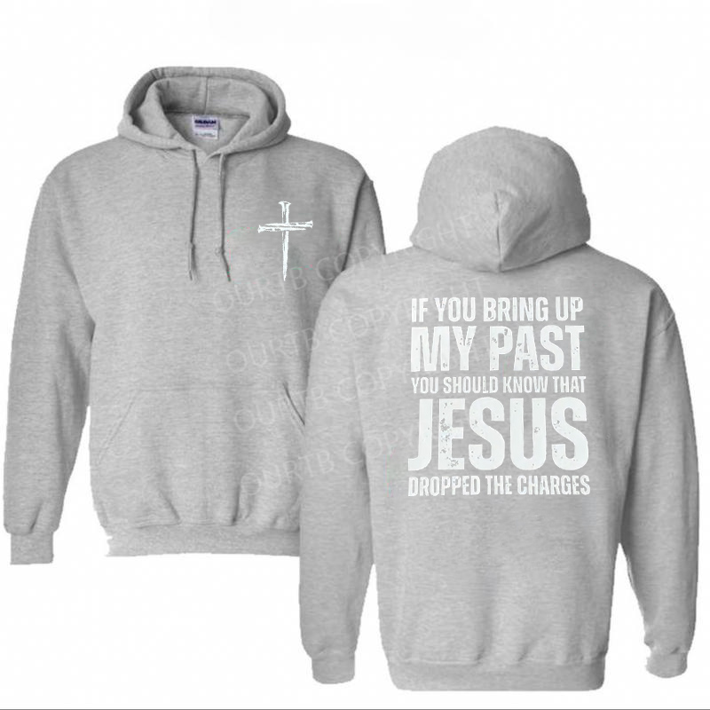 Jesus Pattern Printed Classics Hooded Sweatshirt