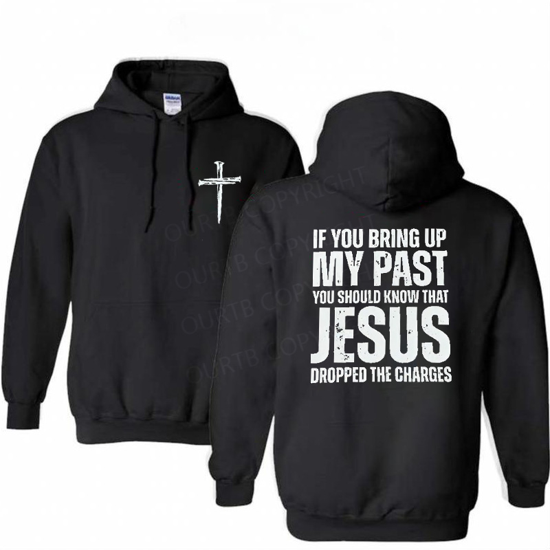 Jesus Pattern Printed Classics Hooded Sweatshirt