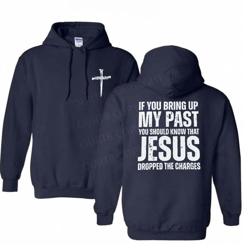 Jesus Pattern Printed Classics Hooded Sweatshirt
