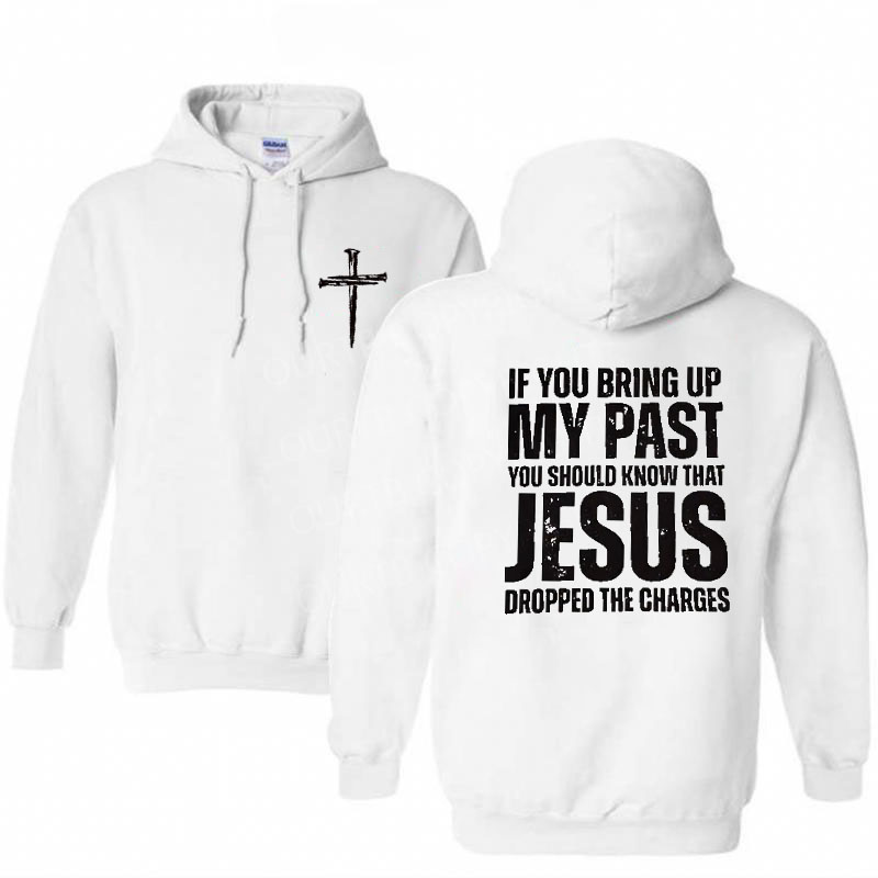 Jesus Pattern Printed Classics Hooded Sweatshirt