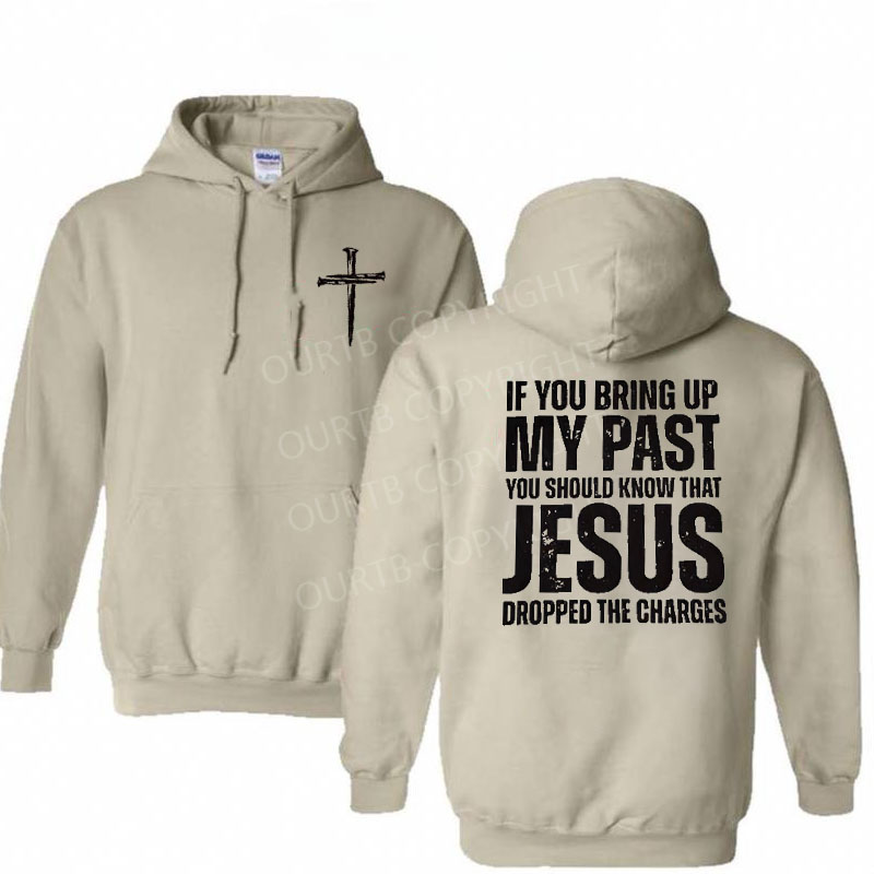 Jesus Pattern Printed Classics Hooded Sweatshirt